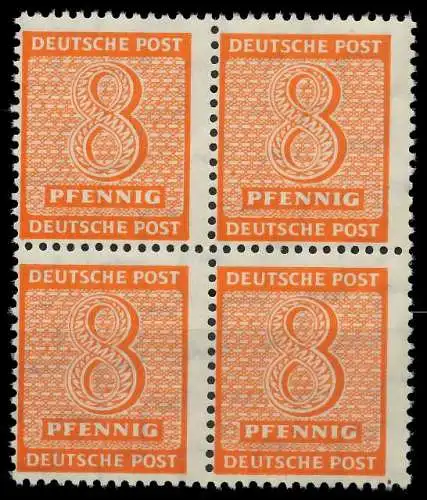 SBZ WESTSACHSEN Nr 130Xw postfrisch VIERERBLOCK 8096A2