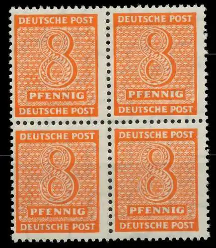 SBZ WESTSACHSEN Nr 130Xw postfrisch VIERERBLOCK 8096BA