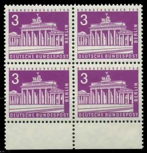 BERLIN DS BAUTEN 2 Nr 231 postfrisch VIERERBLOCK URA 80978A