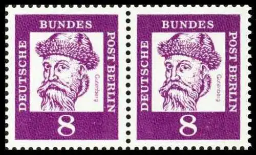 BERLIN DS BED. DEUT. Nr 201 postfrisch WAAGR PAAR S5F923A