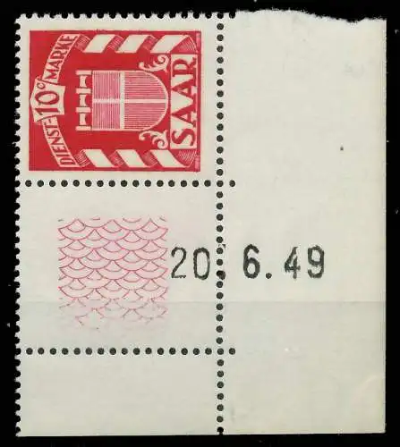 SAAR DIENSTMARKEN Nr 33Br postfrisch 809A42