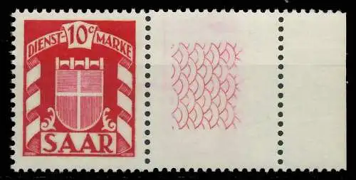 SAAR DIENSTMARKEN Nr 33Lr postfrisch SRA 809A52