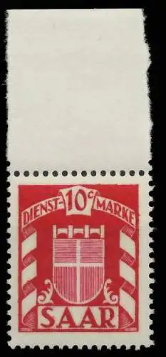 SAAR DIENSTMARKEN Nr 33 postfrisch ORA 809A96