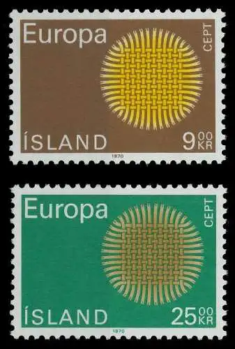 ISLAND 1970 Nr 442-443 postfrisch 809B86