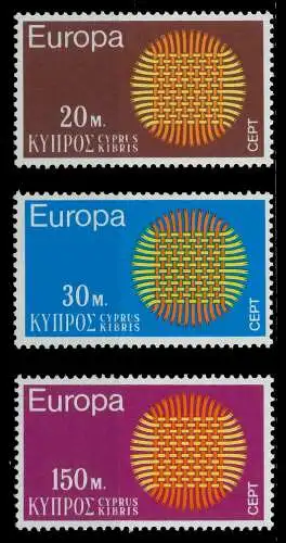 ZYPERN 1970 Nr 332-334 postfrisch 809BC2