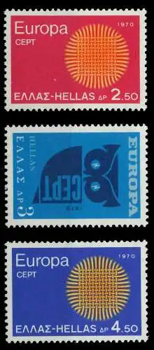 GRIECHENLAND 1970 Nr 1040-1042 postfrisch 809BD6