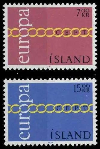 ISLAND 1971 Nr 451-452 postfrisch 809BEE