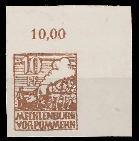 SBZ MECKLBRG VORP. Nr 35xa postfrisch ECKE-ORE 809DAE