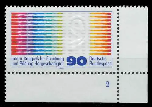 BRD 1980 Nr 1053 postfrisch FORMNUMMER 2 S606EC6