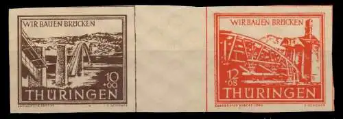 SBZ THÜRINGEN Nr WZd1ay postfrisch WAAGR PAAR 80F262