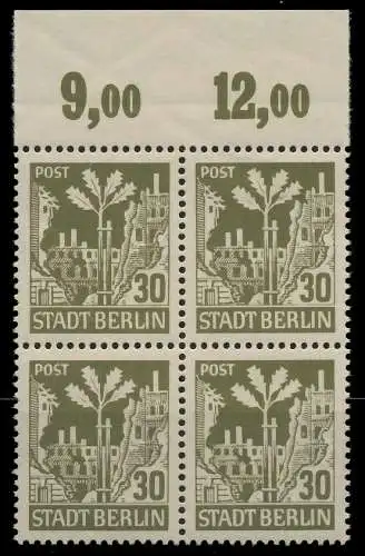 SBZ BERL. BRANDENB. Nr 7Aawbz postfrisch VIERERBLOCK OR 81011E