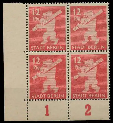 SBZ BERL. BRANDENB. Nr 5AAwaz postfrisch VIERERBLOCK EC 8101EA