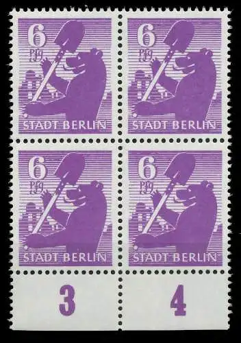 SBZ BERL. BRANDENB. Nr 2Aaux postfrisch VIERERBLOCK URA 810262