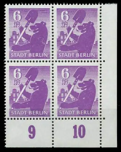 SBZ BERL. BRANDENB. Nr 2Aauy postfrisch VIERERBLOCK ECK 81029E