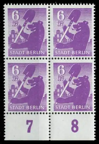 SBZ BERL. BRANDENB. Nr 2Aauy postfrisch VIERERBLOCK URA 8102A6