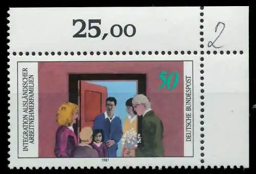 BRD BUND 1981 Nr 1086 postfrisch ECKE-ORE 81158E