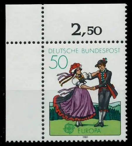 BRD BUND 1981 Nr 1096 postfrisch ECKE-OLI 8116FE