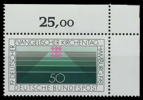 BRD 1981 Nr 1098 postfrisch ECKE-ORE 811756