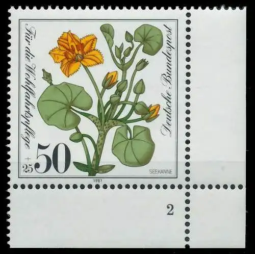 BRD 1981 Nr 1109 postfrisch FORMNUMMER 2 S628DA2