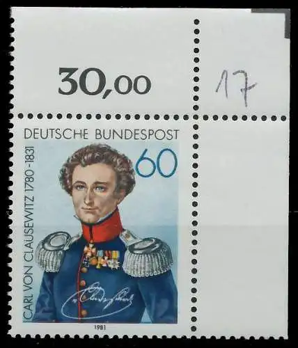 BRD 1981 Nr 1115 postfrisch ECKE-ORE 8119AA