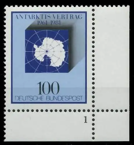 BRD BUND 1981 Nr 1117 postfrisch FORMNUMMER 1 8119EE