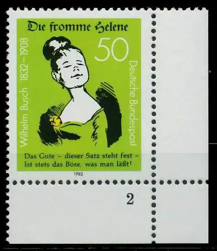 BRD 1982 Nr 1129 postfrisch FORMNUMMER 2 S62D7AA