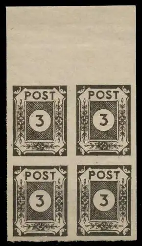 SBZ OSTSACHSEN Nr 51atxI postfrisch VIERERBLOCK ORA 813E1A