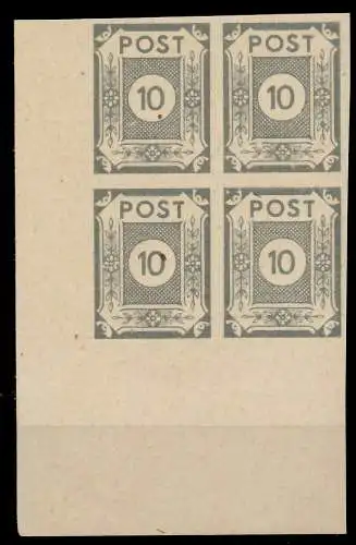 SBZ OSTSACHSEN Nr 52atx postfrisch VIERERBLOCK ECKE-ULI 813E52