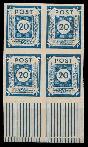 SBZ OSTSACHSEN Nr 54a postfrisch VIERERBLOCK URA 813F06