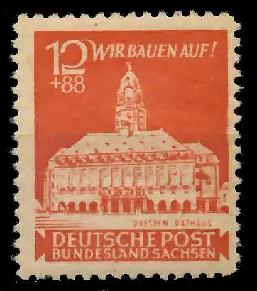 SBZ OSTSACHSEN Nr 65bA postfrisch 8140BE