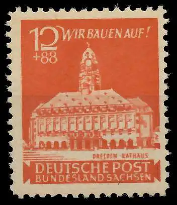 SBZ OSTSACHSEN Nr 65aA postfrisch 8140F2