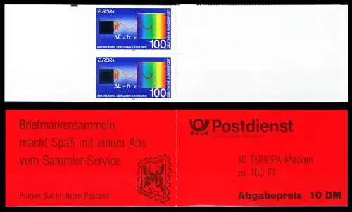 BRD BUND MARKENHEFTCHEN Nr MH 30oZ postfrisch S6385C6
