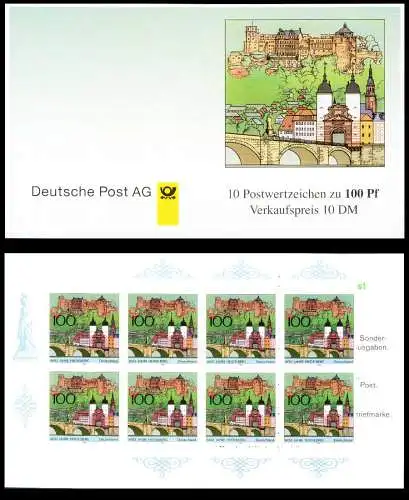 BRD MARKENHEFTCHEN Nr MH 33 postfrisch S6385E6