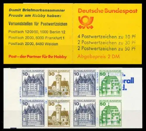 BRD MARKENHEFTCHEN Nr MH 22 IabK3oZ postfrisch S6386C2