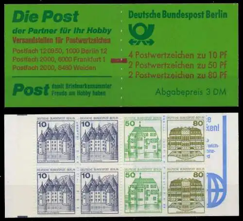 BERLIN MARKENHEFTCHEN Nr MH 13amZ postfrisch 815C72