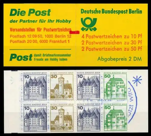 BERLIN MARKENHEFTCHEN Nr MH 11amZ postfrisch S6387FA