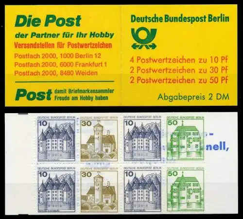 BERLIN MARKENHEFTCHEN Nr MH 11moZ postfrisch S63882A