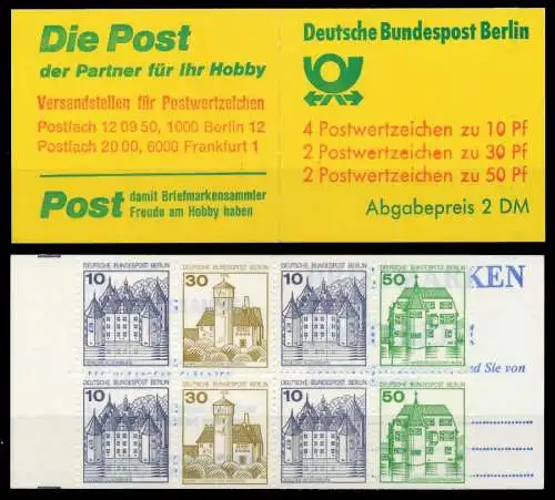BERLIN MARKENHEFTCHEN Nr MH 11eaoZ postfrisch 815CEA