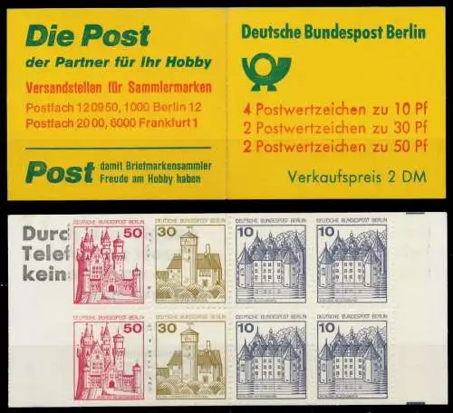 BERLIN MARKENHEFTCHEN Nr MH 10a IoZ postfrisch 815D1A