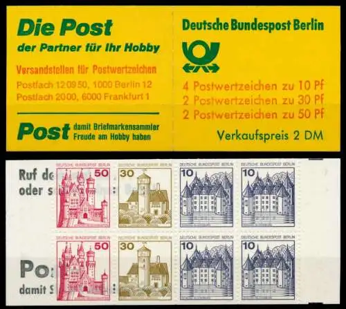 BERLIN MARKENHEFTCHEN Nr MH 10bboZ postfrisch S63887E