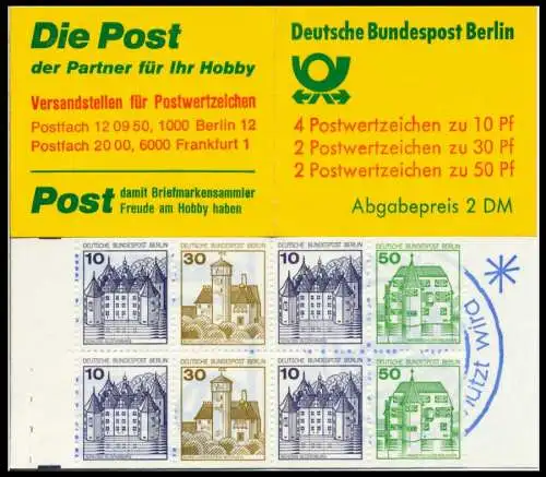 BERLIN MARKENHEFTCHEN Nr MH 11caoZ postfrisch S63887A