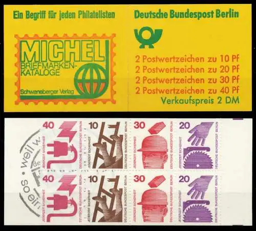 BERLIN MARKENHEFTCHEN Nr MH 09aoZ postfrisch 815D3E