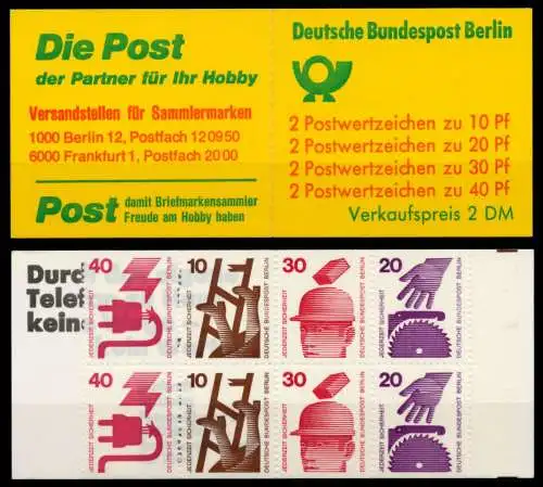 BERLIN MARKENHEFTCHEN Nr MH 09d IoZ postfrisch S638896