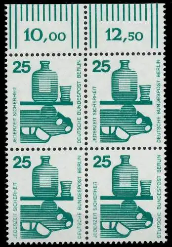 BERLIN DS UNFALLV Nr 405 postfrisch VIERERBLOCK ORA 818ED6