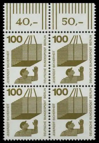 BERLIN DS UNFALLV Nr 410 postfrisch VIERERBLOCK ORA 818EE2