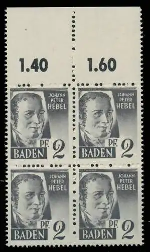 FZ BADEN 1. AUSGABE SPEZIALISIERT Nr 1yvI + 1yv 81AE8E