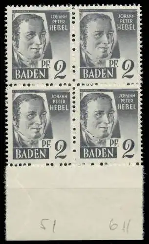 FZ BADEN 1. AUSGABE SPEZIALISIERT Nr 1yvI + 1yv 81AEBE