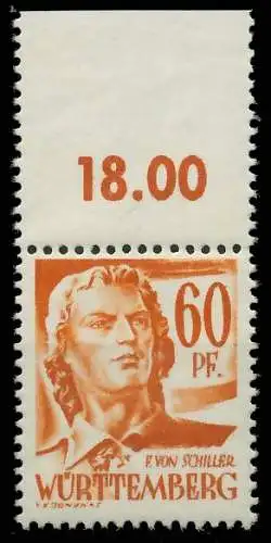 FZ WÜRTTEMBERG 1. AUSGABE SPEZIALISIERT Nr 10 ungebraucht 81AF62