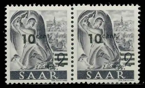 SAARLAND 1947 Nr 226ZII postfrisch WAAGR PAAR 81AFF2