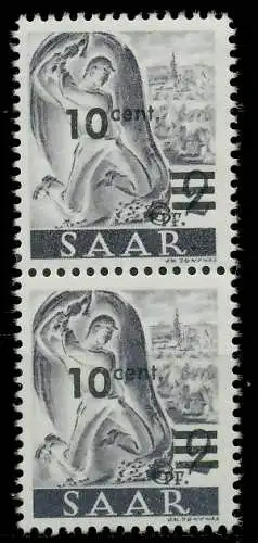 SAARLAND 1947 Nr 226ZII postfrisch SENKR PAAR 81B00A
